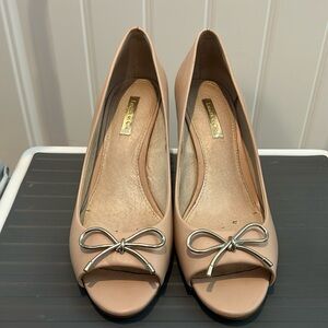 Pale pink pumps